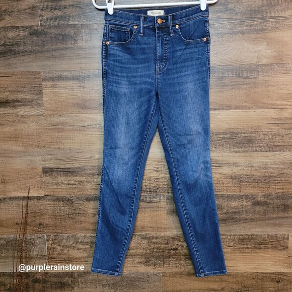 Madewell Jeans 27 Skinny 10" High Rise Danny Wash G7391 Tummy Control Stretch - Picture 1 of 13